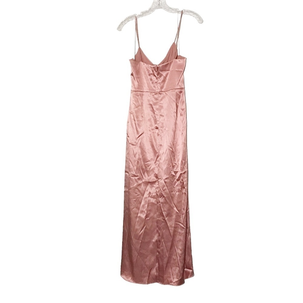 After Six Halter Midi Dress With Draped Tulip Skirt in Desert Rose Size 6 nwt - Picture 4 of 9